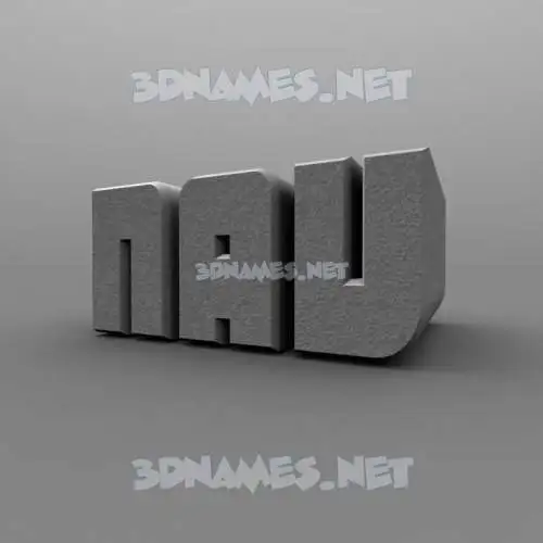 nav in Solid Grey style - 3D name wallpaper
