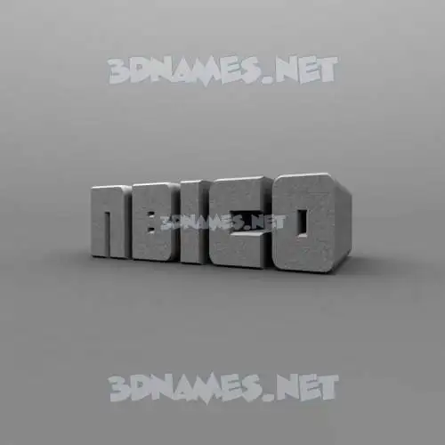 nbico in Solid Grey style - 3D name wallpaper