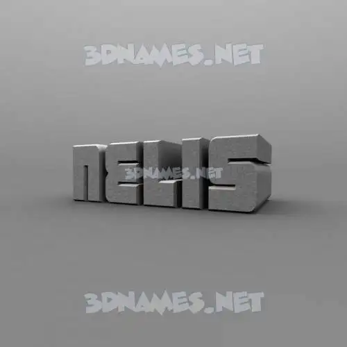 nelis in Solid Grey style - 3D name wallpaper