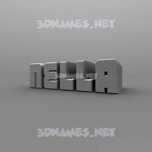 nella in Solid Grey style - 3D name wallpaper