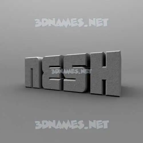 nesh in Solid Grey style - 3D name wallpaper