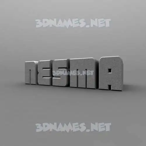 nesma in Solid Grey style - 3D name wallpaper