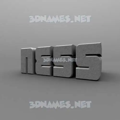 ness in Solid Grey style - 3D name wallpaper