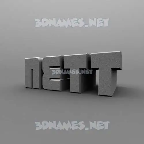 nett in Solid Grey style - 3D name wallpaper
