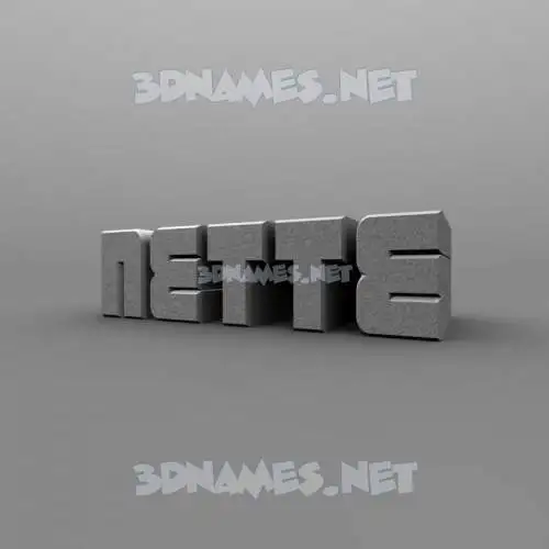 nette in Solid Grey style - 3D name wallpaper