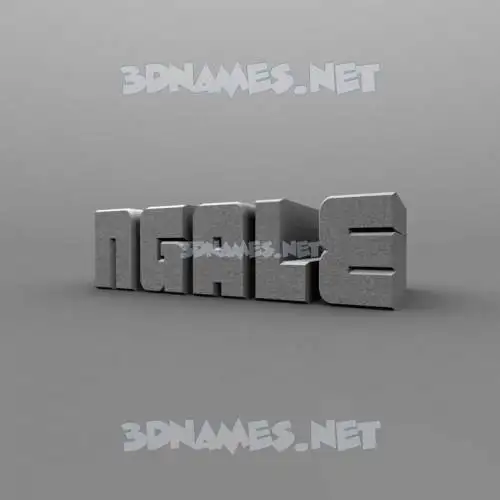 ngale in Solid Grey style - 3D name wallpaper