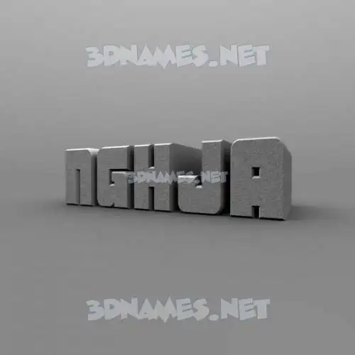 nghja in Solid Grey style - 3D name wallpaper