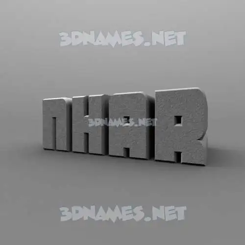 nhar in Solid Grey style - 3D name wallpaper nhar in Solid Grey style - 3D name wallpaper
