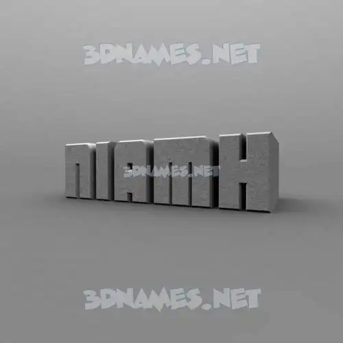 niamh in Solid Grey style - 3D name wallpaper