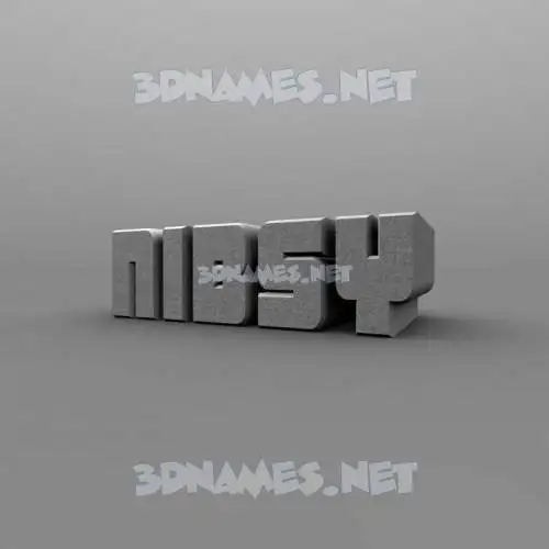 nibsy in Solid Grey style - 3D name wallpaper
