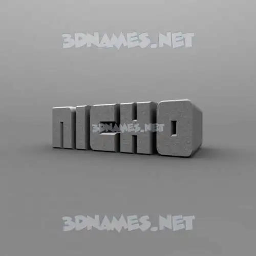 nicho in Solid Grey style - 3D name wallpaper nicho in Solid Grey style - 3D name wallpaper