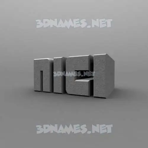 nici in Solid Grey style - 3D name wallpaper