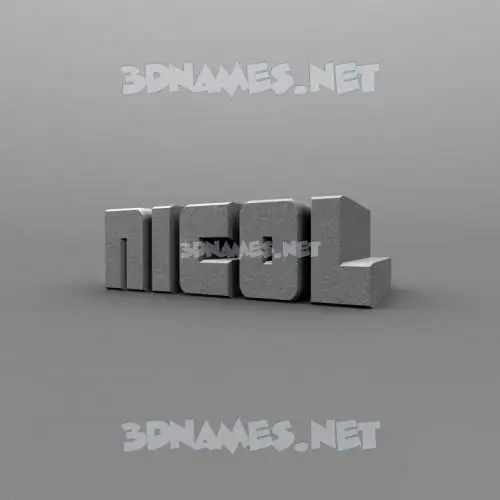 nicol in Solid Grey style - 3D name wallpaper nicol in Solid Grey style - 3D name wallpaper