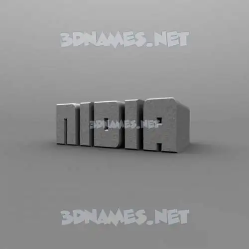 nidia in Solid Grey style - 3D name wallpaper