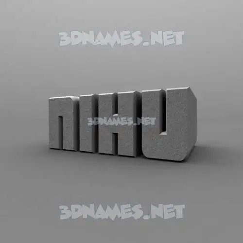 nihu in Solid Grey style - 3D name wallpaper