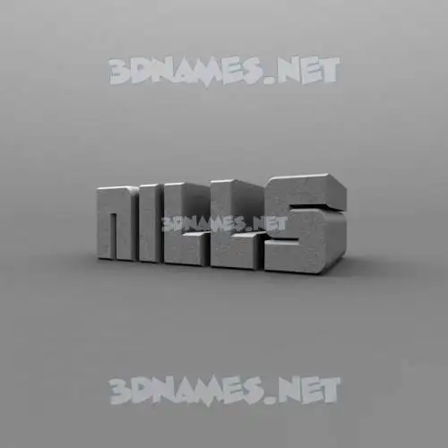 nills in Solid Grey style - 3D name wallpaper