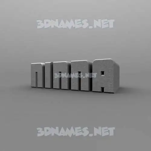 ninna in Solid Grey style - 3D name wallpaper ninna in Solid Grey style - 3D name wallpaper