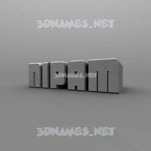nipam in Solid Grey style - 3D name wallpaper