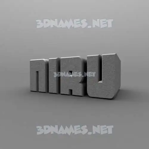 niru in Solid Grey style - 3D name wallpaper