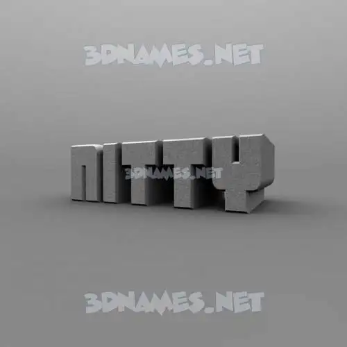 nitty in Solid Grey style - 3D name wallpaper nitty in Solid Grey style - 3D name wallpaper