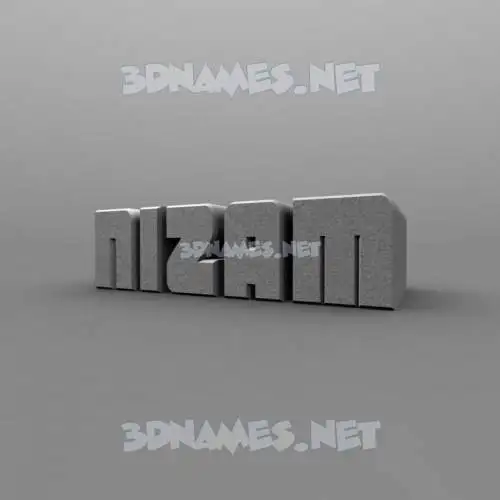 nizam in Solid Grey style - 3D name wallpaper