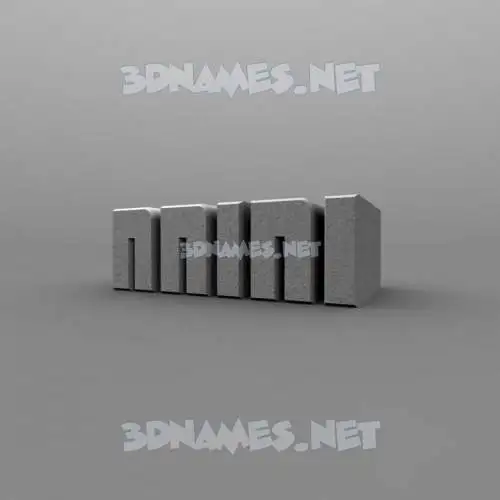 nnini in Solid Grey style - 3D name wallpaper