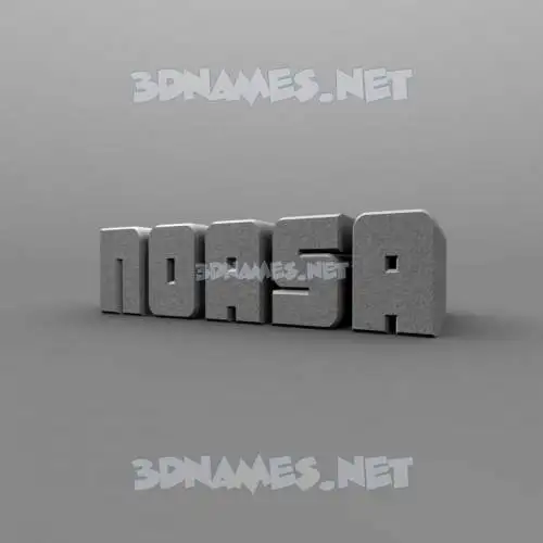 noasa in Solid Grey style - 3D name wallpaper