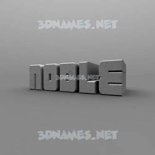 noble in Solid Grey style - 3D name wallpaper