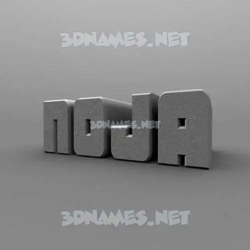 noja in Solid Grey style - 3D name wallpaper