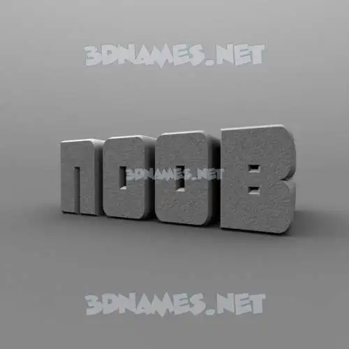 noob in Solid Grey style - 3D name wallpaper