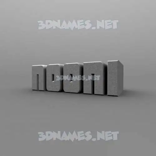 nooni in Solid Grey style - 3D name wallpaper