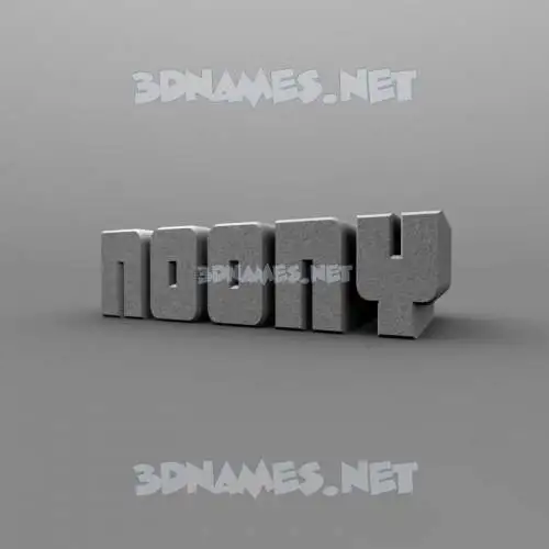 noony in Solid Grey style - 3D name wallpaper