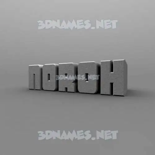 noroh in Solid Grey style - 3D name wallpaper