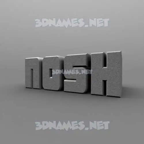 nosh in Solid Grey style - 3D name wallpaper nosh in Solid Grey style - 3D name wallpaper