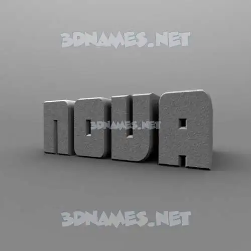 nova in Solid Grey style - 3D name wallpaper