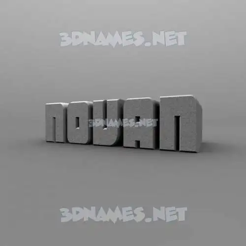 novan in Solid Grey style - 3D name wallpaper