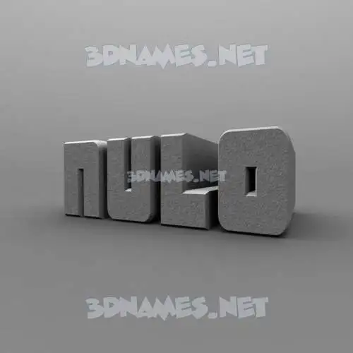 nulo in Solid Grey style - 3D name wallpaper