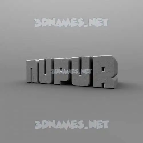 nupur in Solid Grey style - 3D name wallpaper