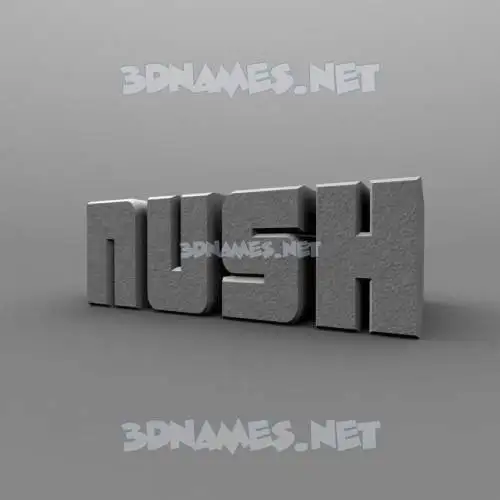 nush in Solid Grey style - 3D name wallpaper nush in Solid Grey style - 3D name wallpaper