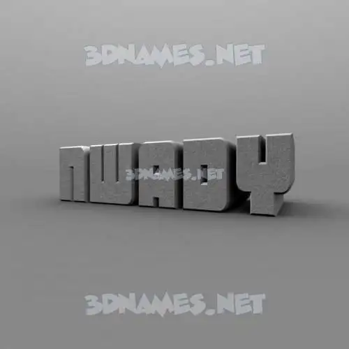 nwady in Solid Grey style - 3D name wallpaper