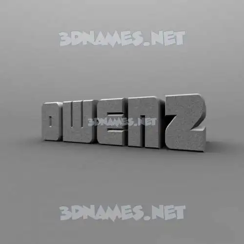 owenz in Solid Grey style - 3D name wallpaper
