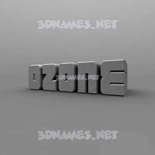 ozone in Solid Grey style - 3D name wallpaper