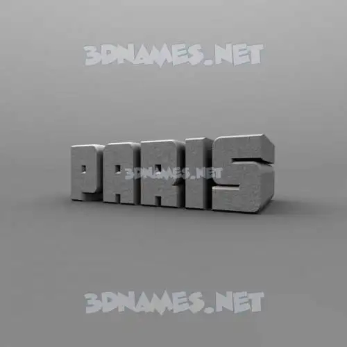 paris in Solid Grey style - 3D name wallpaper