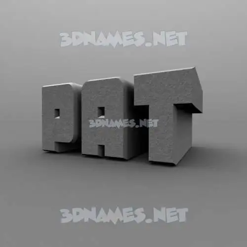 pat in Solid Grey style - 3D name wallpaper pat in Solid Grey style - 3D name wallpaper