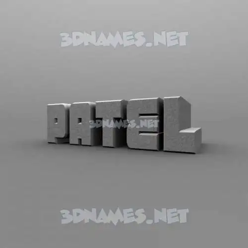 patel in Solid Grey style - 3D name wallpaper