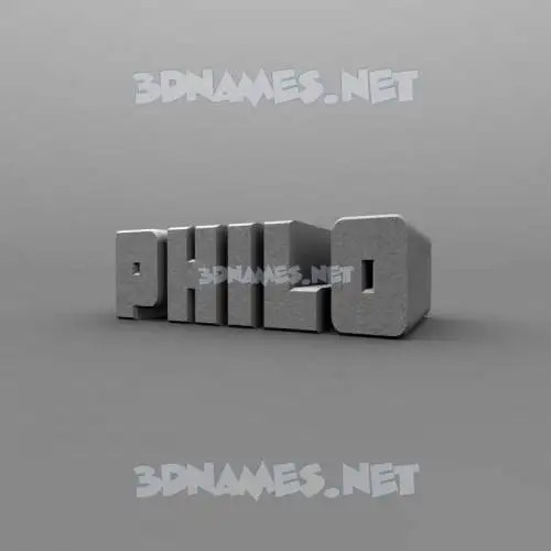 philo in Solid Grey style - 3D name wallpaper philo in Solid Grey style - 3D name wallpaper