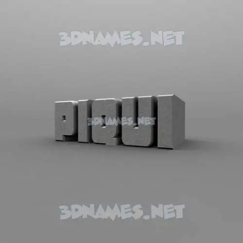 piqui in Solid Grey style - 3D name wallpaper