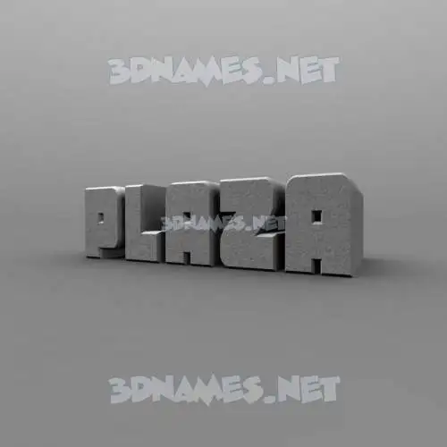 plaza in Solid Grey style - 3D name wallpaper