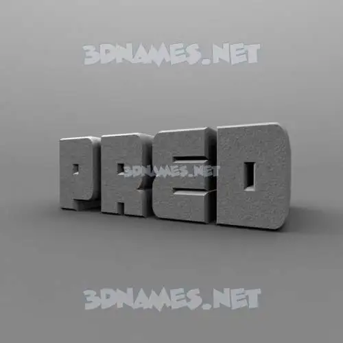 pred in Solid Grey style - 3D name wallpaper pred in Solid Grey style - 3D name wallpaper