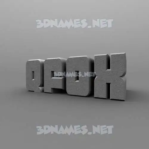 qfox in Solid Grey style - 3D name wallpaper